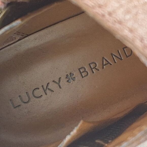 LUCKY BRAND BASEL BOOTIES 7.5 Burnished Brown Leather - Picture 10 of 14